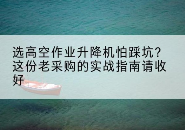 宁武高空作业升降机厂家推荐-选高空作业升降机怕踩坑？这份老采购的实战指南请收好